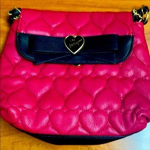 Like new Betsy xox hot pink purse